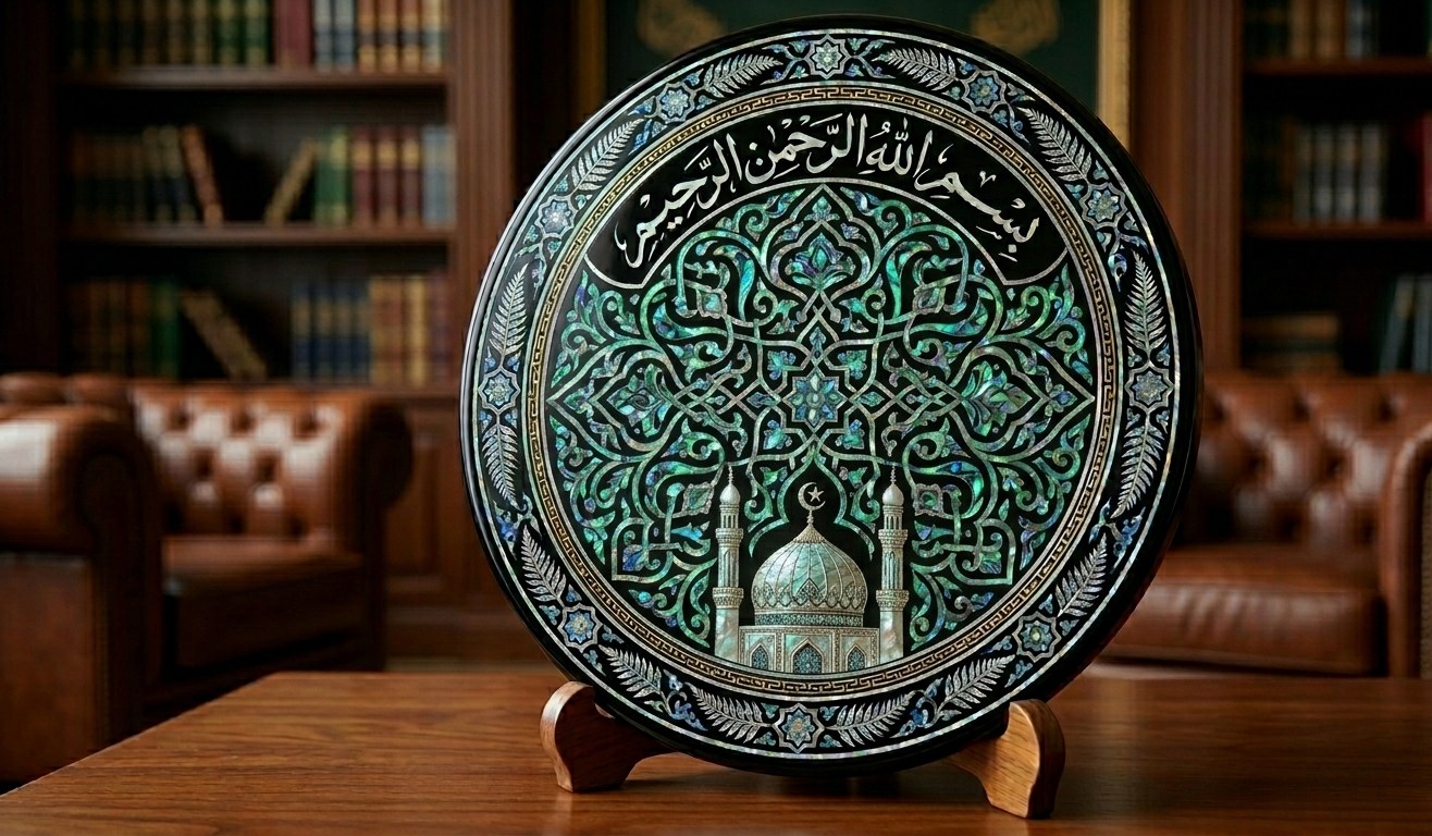 Mother-of-pearl decorative plates